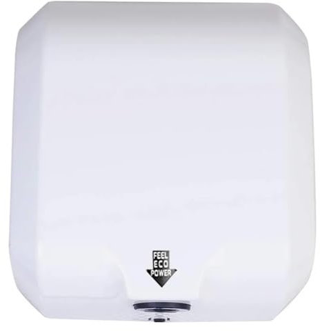 NGBFF Asciugamani Elettrico, Asciugamani Commerciale in Acciaio Inossidabile, Automatico ad Alta velocità da 1800 W for impieghi gravosi, Lucido Opaco(Baking Paint White)