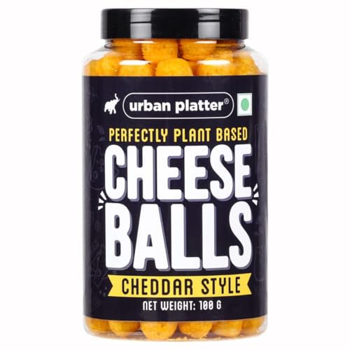 Cheese Balls, 100 grams (Cheddar Flavour, Plant-Based Snack)