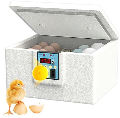 Brutkästen für Bruteier | Entenbrüter Heizbox, tragbarer Geflügelbrutkasten mit Digitalanzeige, temperaturgesteuerter Stallschlüpfer für Hinterhofzucht