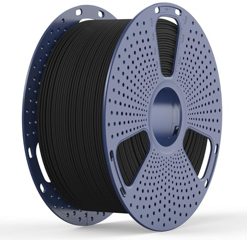 JAYO Mattes PLA 3D-Druckerfilament 1.75mm, Mega-Spule 3kg Schwarz - Ultramattes Finish, Verdeckt Schichtlinien, Verstopfungsfrei, Biologisch Abbaubar, ±0,02mm Präzision, Ordentlich Gewickelt