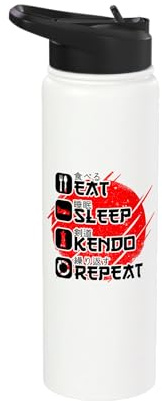 Kendo | Japanese Martial Arts | Kendo Fighters | Bogu Shinai Stainless Steel Insulated Water Bottle