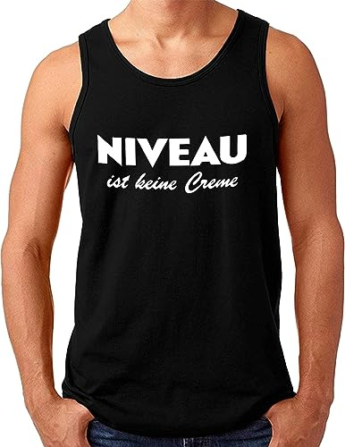 OM3® Niveau ist Keine Creme Tank Top Shirt - Herren - Fun Parodie Statement Sarkastisch Spruch - S - 4XL