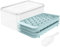 WIBIMEN Runde Eiswürfelform, 2 cm x 66 Stück Eiswürfelform für Gefrierschrank mit Behälter, Mini-Kreis-Eiswürfelform, Kugelform, Eiskühlung, Tee und Kaffee (Blau)