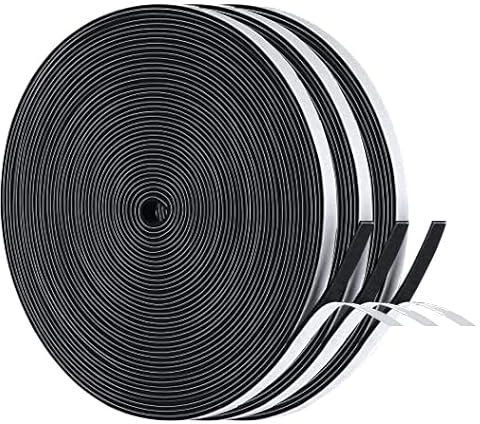 Dichtungsband Türdichtung Selbstklebend 6mm(B) x1.5mm(D)/15m(L) für Türen Fenster Schaumstoff klebeband Gummidichtung Gegen Kalte Zugluft/Anti-Kollision/Schalldichter/Wasserdichter/Staubdicht Schwarz