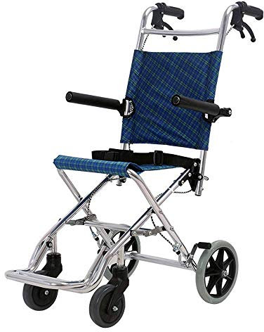 Máquinas de Desplazamiento de Silla de Ruedas móviles cómodas y livianas para Exteriores para Viajes, Marco de Carro Plegable pequeño de Aluminio Dispositivo de Movilidad Ultraligero