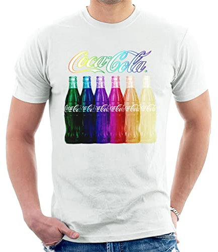 All+Every Coca Cola Rainbow Multi Bottles Men's T-Shirt