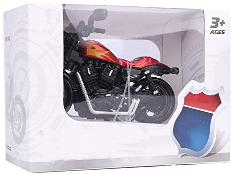 Tiiyee Motorcycle Model, Alloy Small Motorbike Car Model Pull Back Miniature Collection Cake Toppers Ornaments Birthday Gift Party Favors Supplies Adults Motorcycle Fan(red)
