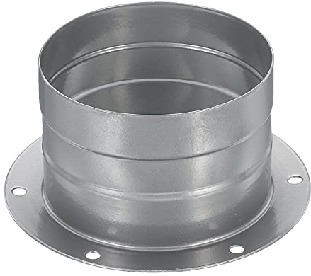 PATIKIL 3 Inch Duct Connector Flange, Metal Straight Pipe Exhaust Hose Flange for Heating Cooling Ventilation HVAC System