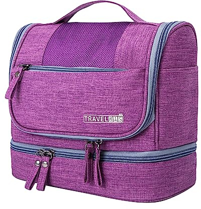 Trousse suspendue, kit cosmétique de voyage, grand organiseur, kit de culture humide et sèche, kit de maquillage expressionniste mascara, lilas, Taille unique