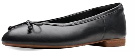 Clarks Fawna Lily - Bailarinas Planas para Mujer, Piel Plateada, Talla 5.5 de Reino Unido, Plateado, 39 EU