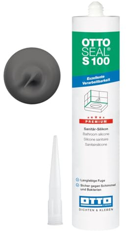 OTTOSEAL S100 Sanitär Silikon Grau matt 300 ml – Premium Badsilikon für Bad, Dusche & Küche – Otto Chemie Silikon bad, schimmelresistent zum Abdichten langlebiger Sanitärfugen innen & außen