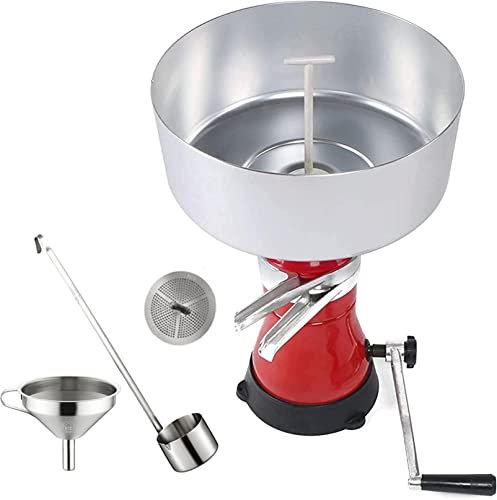 Separatore Manuale di Latte Fresco da 80 Litri, Separatore di Panna, Centrifuga A Manovella per Burro, con Tazza A Manico Lungo, Imbuto E Filtro per Latte Scremato