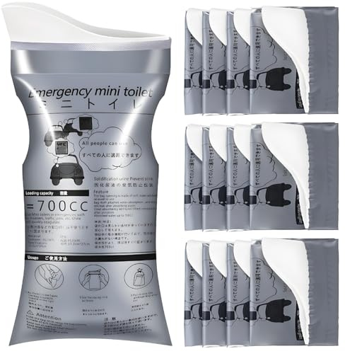 Esshogo Urinbeutel 700ml, Toilettenbeutel, Einweg-Urinbeutel, Reise-Kotztüten, Urinal-Pinkel-Toilettenbeutel für Camping, Reisetoilette für Frauen, tragbare Toilette für Männer