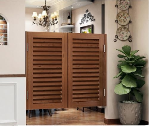 Portes de café modernes à double battant, porte intérieure en bois avec charnières, entrée de bar élégante pour salon, D 70 x H 70 cm