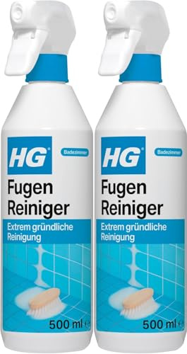 HG Fugenreiniger 2er Pack – Kraftreiniger für Fliesenfugen, entfernt Schmutz & Ablagerungen