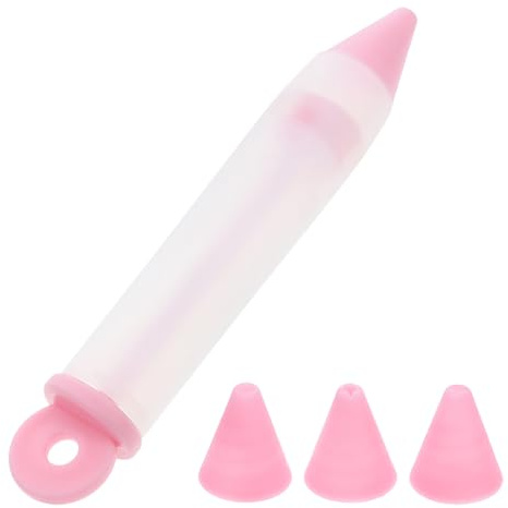 ULTECHNOVO Penna per Decorare Dolci in Silicone 4 Punte Intercambiabili, Set per Scrittura e Disegno su Torte, Biscotti e Pasticcini, Strumento per Decorazione Fai da Te, Facile da Pulire,