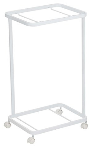 Yamazaki Home Steel Cart for Tower Laundry Basket Wagon, White