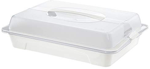 Rotho Cool & Fresh Maggiordomo per Feste con Raffreddamento, Cappuccio e Maniglia per il Trasporto, Plastica (PP) senza BPA, Trasparente/Bianco, 43.5 x 29.5 x 11.0 cm