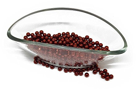 FlexiStore 100 x Perlen 10mm ohne Loch!! - basteln Deko Dekoperlen Wachsperlen - Set Bordeaux Rot