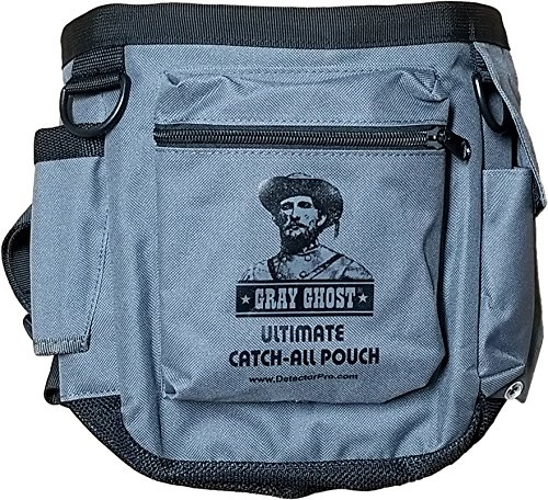 DETECTORPRO Gray Ghost Ultimate Catch-All Tasche für Metalldetektion - Canvas, Grau, 4 Taschen, Reißverschluss, 137,2 cm