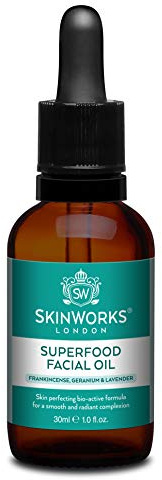 SkinWorks® Natural Superfood Rosehip Facial Oil Anti Ageing Treatment to Help Acne Scars, Stretch Marks and Fine Lines on Face 30ml