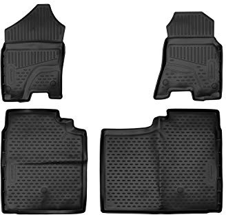 Element 3D Gummimatten Set passend für Dodge Ram 1500 Crew Cab | 100% passgenaue Auto Fußmatten, robuste Universal Fußmatte Auto, Gummimatten Auto, Auto Fussmatten Gummi