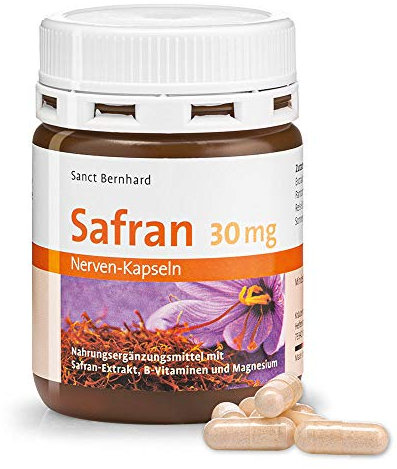 Azafrán Cápsulas con vitaminas B6, B12 y magnesio - 60 Cápsulas