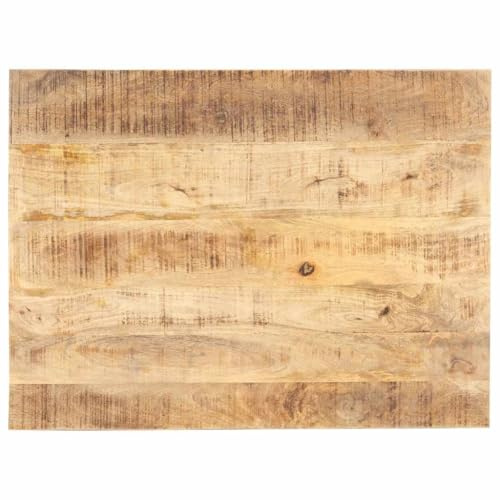 vidaXL Mangoholz Massiv Tischplatte Massivholzplatte Holzplatte Ersatztischplatte Holz Platte für Esstisch Esszimmertisch 15-16mm 90x60cm