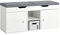 SoBuy Banco Zapatero con Asiento 2 Puertas y 2 Estantes de Almacenaje para Entrada - Mueble Organizador de Zapatos - Carga 130 kg - Blanco, 100 x 34 x 48 cm, FSR96-W