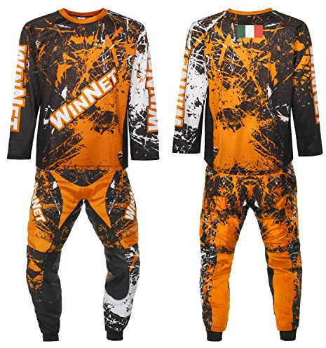 WinNet Completo tuta da Moto Cross Maglia + Pantalone