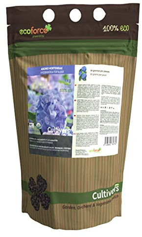 CULTIVERS Organic Hydrangea and Camellia Fertilizer, 1 kg. 100% Organic and Vegan Fertilizer. Enhance Flowering and Activate Flower Color