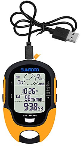 HUIOP Multifunción LCD Digital GPS Altímetro Barómetro Brújula Acampar al Aire Libre Portátil Senderismo Escalada Altímetro con LED antorcha