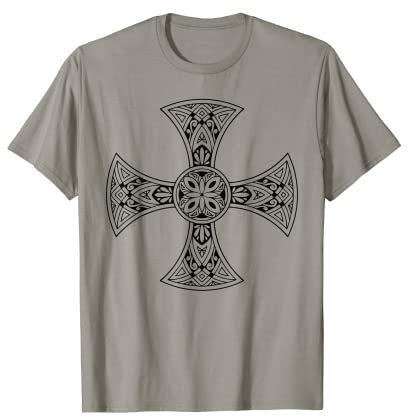 Keltisches Kreuz Mandala Henna Tattoo - Irish Gothic Bohemian T-Shirt