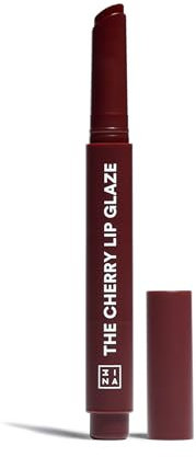 3INA MAKEUP - The Cherry Lip Glaze - Rossetto Effetto Lattice Ciliegia Scuro - Rossetto con Olio di Semi di Lampone e Vitamina E - Formula Cremosa ad Alta pigmentazione - Vegan - Cruelty Free