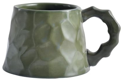 CAPIJIONG 350ml/12oz Creative Japanese Ceramic Mug Couple Home Tea And Coffee Cup-Lake Green
