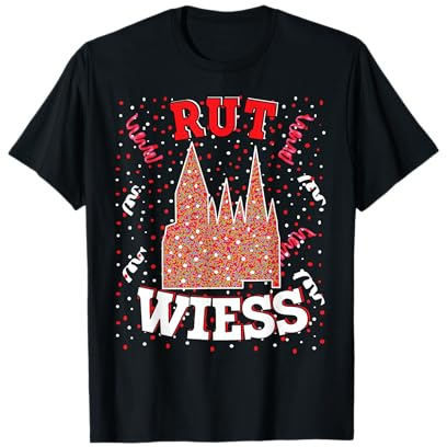 Köln Rut und Wiess Rot Weiss Karneval Kölsch Clown T-Shirt