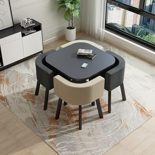 Esstisch Und Stühle Rund, Konferenztisch Rund, Esstisch Set, Besprechungstisch Mit Stühlen, Kleine Konferenzraum Tische Tisch Und Stuhl Set Sparen Platz Küche Esstisch Set Für 4 ( Color : Style4 )