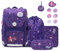GMT for Kids Schulrucksack Set 6-teilig Ergonomische Schultasche Jungen Mädchen Schulranzen für 1-4. Klasse Wasserdicht Daypack Grundschule Mermaid Princess Schultaschen Rucksack 23 L