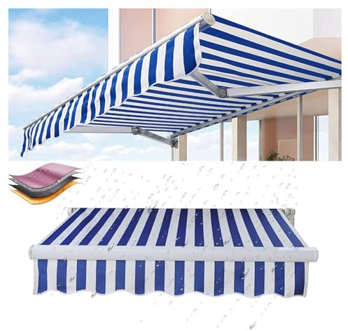 ZFUCMAYL Ersatzteile for Einziehbare Markisen, Nur Stoff, Ersatzstoff for Markisen, Terrassenüberdachung for Autoseitenfenster Und -türen(11.48x8.2ft)