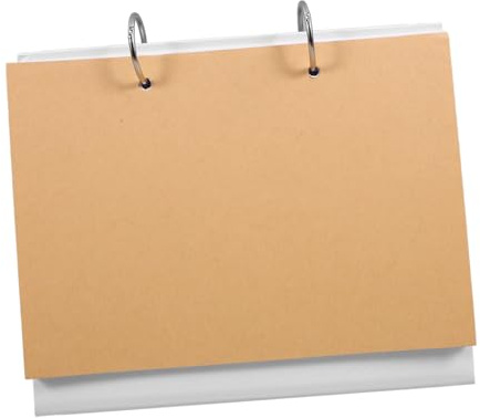 Operitacx Leerer Tischkalender fotokalender undatierter Tischkalender Standkalender leerer kleiner 2024-2025 Bürokalender selber machen Stehender Eisen Weiß