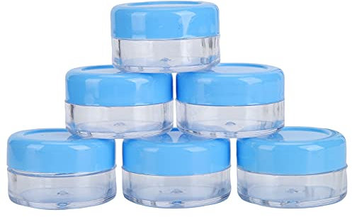 Niiyen Lot de 25 pots de crème vides, pots en plastique, pots vides compacts transparents, pots de crème ronds en verre, petites bougies, baume à lèvres, pots cosmétiques pour les
