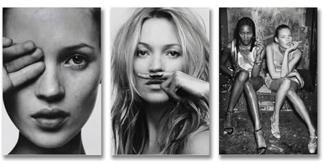 Gufatoo 3 STK Kate Poster Moss Musik Vintage Poster Wandkunst Leinwand Poster Raumdekorativ Ästhetisches Poster Druck Dekor Poster 08x12inch(20x30cm)-3pcs 63fa3c28-2b40-467a-b0df-ab2972d168e1 68768 40