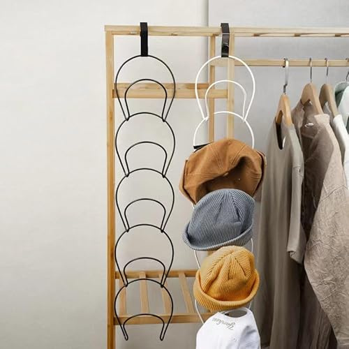 Figarge Cap Halterung Wand Cap Halter Cap Aufbewahrung Mützen Aufbewahrung Cap Organizer Basecap Waschgestell für Hut, Tasche, Krawatten, Schals, Handtaschen 10 Stück (Schwarz)