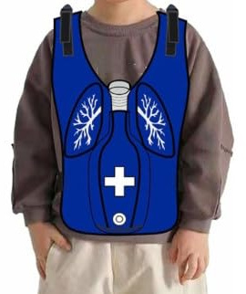 Gilet D'entraînement De Simulation D'obstruction Des Voies Respiratoires, Gilet D'entraînement Anti-étouffement, Bretelles Réglables Et Ceinture Abdominale,Children
