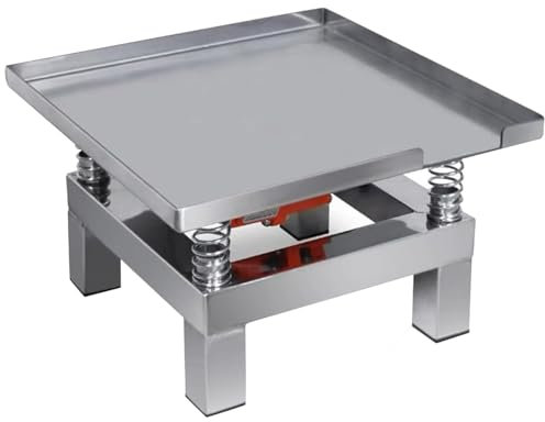 Mini Table Vibrante en Acier Inoxydable, Test de Vibration Électrique, Bloc Vibrant en Ciment Plaque Vibrante, Plateforme de Vibration de Bloc D'essai de Banc, Vibration 3000 Fois/Min(35*35cm)