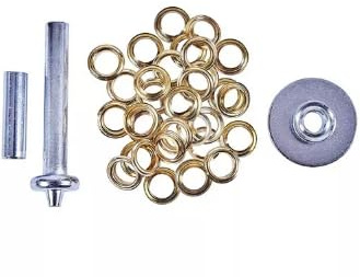 TRTO 63Pcs Tarpaulin Repair Kit – Groundsheets, Cover Repair Tool with Eyelets & Grommets, Complete