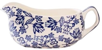 OUYUE Gravy Boat Gravy Jug Steak Juice Bucket Sauce Cup Creative Pure White Ceramic Tableware Gravy Boat Gravy Boat For Family(Blue)