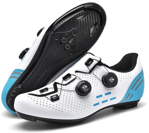 Surwin Chaussure VTT Homme Simple,Chaussures de Cyclisme Antidérapant et Respirant, Chaussure VTT Sneakers Femme, Chaussures de Vélo Route,Extérieur Intérieur Accessoires Sport (Bleu,43)