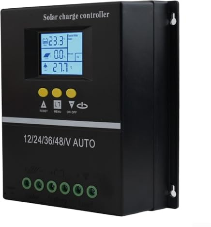 Contrôleur de charge solaire MPPT 200 A pour 12 V 24 V 36 V 48 V avec écran LCD et dissipation de la chaleur