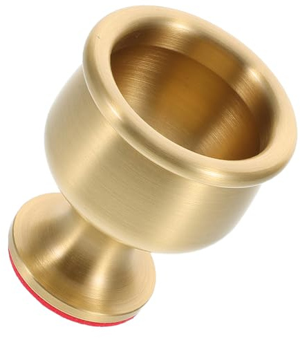 ADOCARN Suministros Budistas Copa de Adoración de Buda Taza de Té de Latón Copa de Sacrificio para Rituales Iglesia Cuenco de Ofrenda de Agua de Buda Doradas